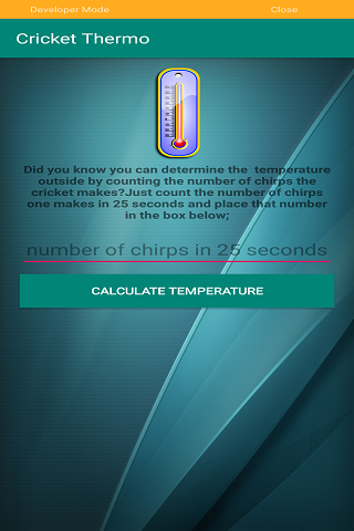 Android application Cricket Thermo screenshort