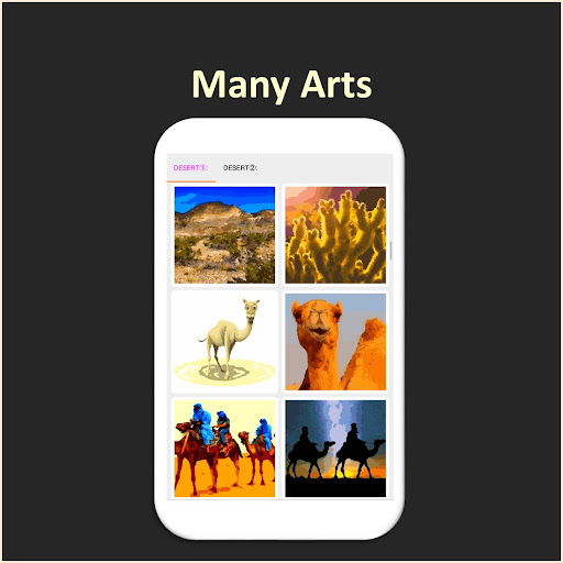 Android application Color by Number - desert screenshort