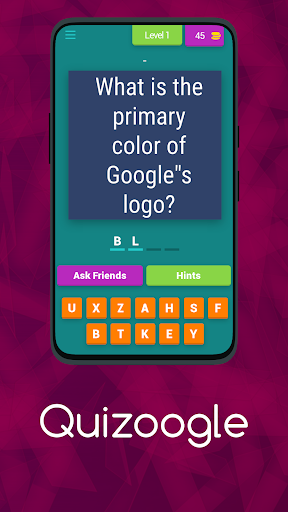 Android application Quizoogle Challenge screenshort