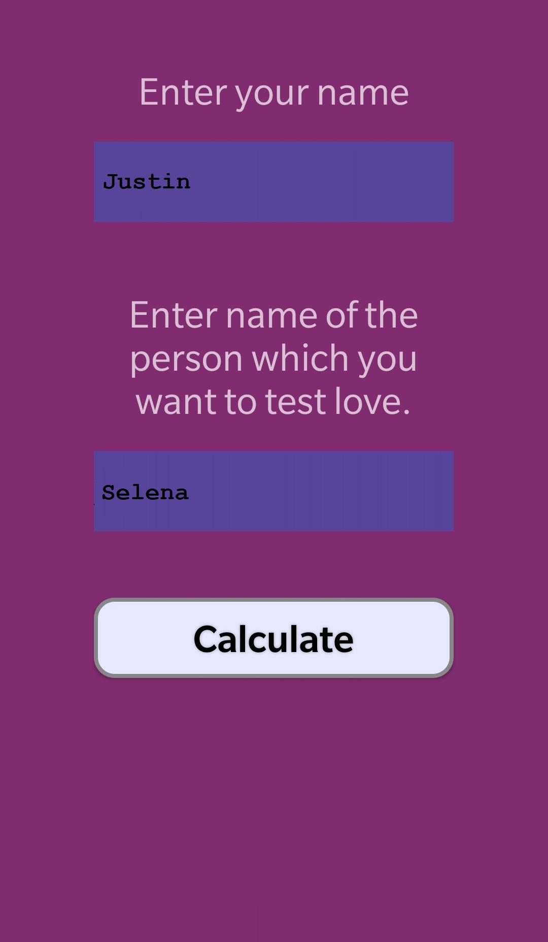 Android application Who loves you? - Love Tester screenshort