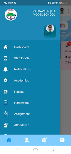 Kalpavruksha ModelSchool Staff Screen 2