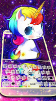 screenshot of Kawaii Unicorn Keyboard Theme