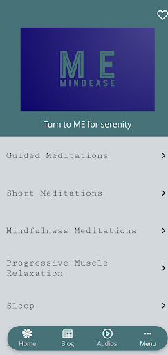 Android application mindeaseME screenshort