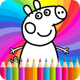 coloring book for Peppa Pig icon