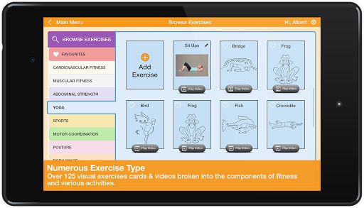 Android application Exercise Buddy screenshort