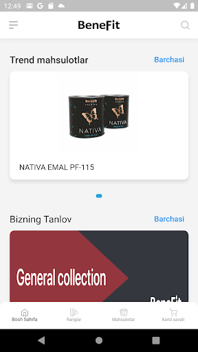 Android application Benefit App screenshort