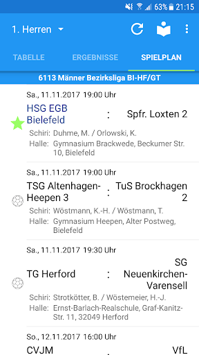 HSG EGB Bielefeld Screen 2