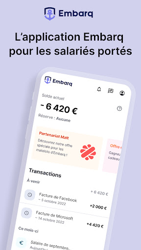 Android application Embarq - Portage Salarial screenshort