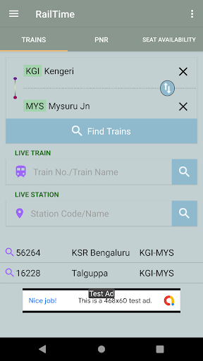 RailTime Screen 2