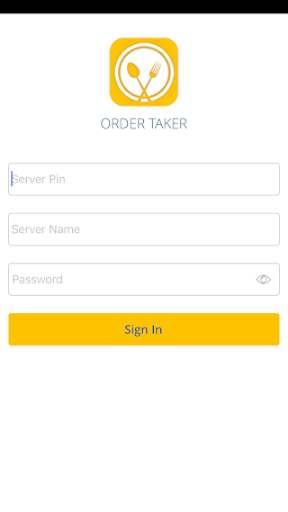 Android application Order Taker V2 screenshort