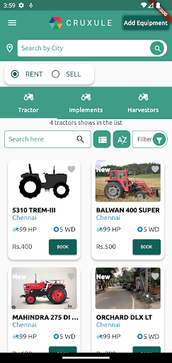 Android application WETRACT screenshort