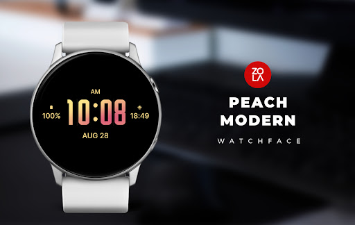 Android application Peach Modern Watch Face screenshort