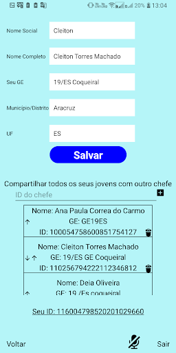 Android application Biblioteca Escoteira 2.0 screenshort