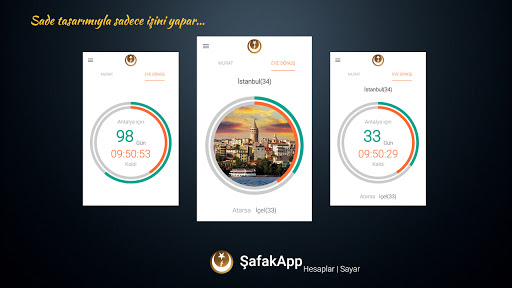 Android application ŞafakApp: Şafak Hesaplar Sayar screenshort