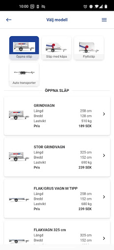 OKQ8 hyrsläp Screen 3