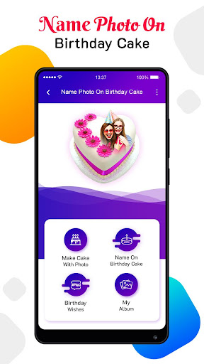 Name photo on Birthday Cake