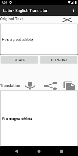 Android application Latin - English Translator screenshort