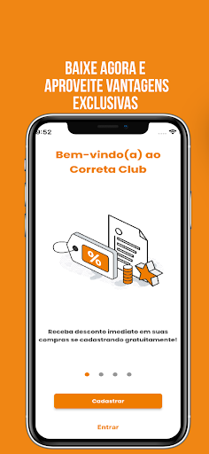 Android application Correta Club screenshort