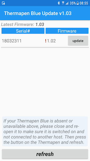 Thermapen Blue Update Screen 3