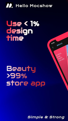 Android application Mocshow-App screenshot design screenshort