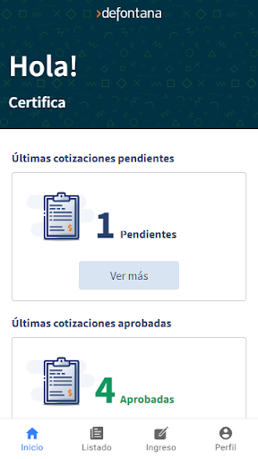 Android application Mi Defontana screenshort