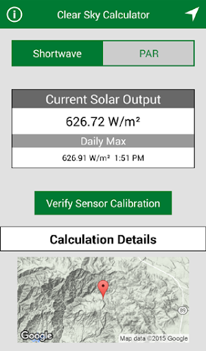 Clear Sky Calculator screenshot 1