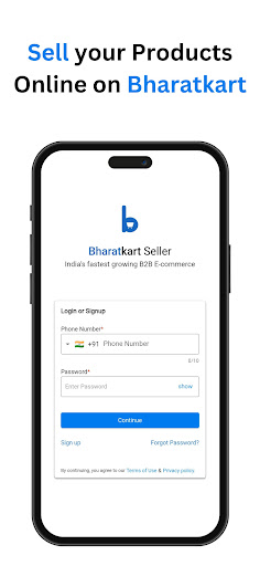 Android application Bharatkart Seller screenshort