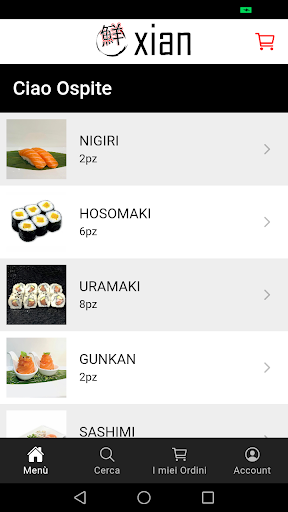 XianSushi Screen 2