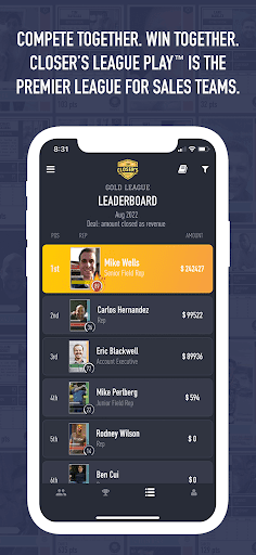 Android application Closers Sales League screenshort