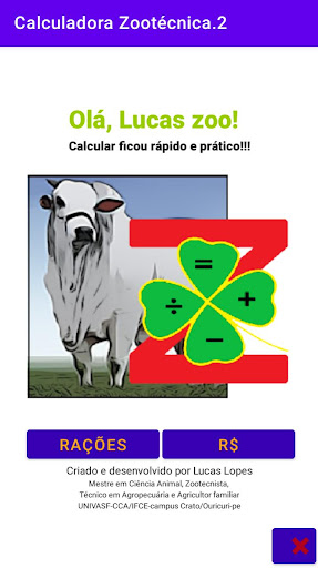 Android application Calculadora Zootécnica.2 screenshort