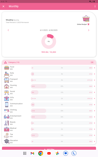 Screenshot of Money+ Cute Expense Tracker