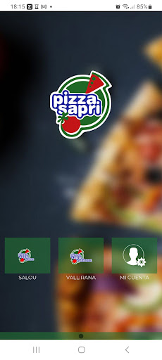 Android application Pizza Sapri screenshort