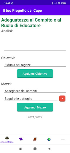 Android application Il Progetto del Capo screenshort