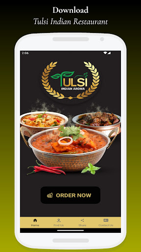Android application Tulsi Indian Restaurant screenshort
