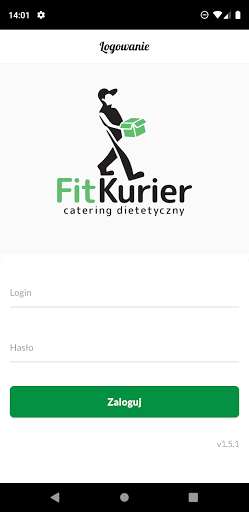 Android application FitKurier dla kierowcy screenshort