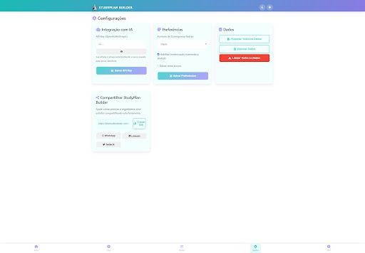 Criador de Planos de Estudo