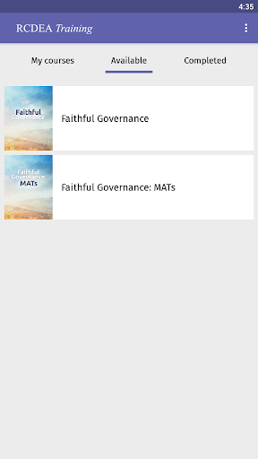 Android application RCDEA Training screenshort