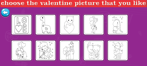 Valentine Day Coloring Book Screen 3