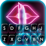 Neon Lips Keyboard Background icon