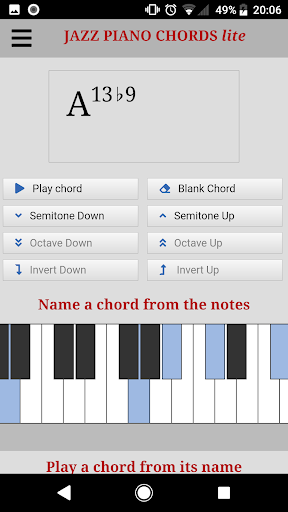 Android application Jazz Piano Chords lite screenshort