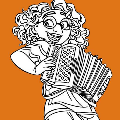 Mirabel princes Coloring game logo