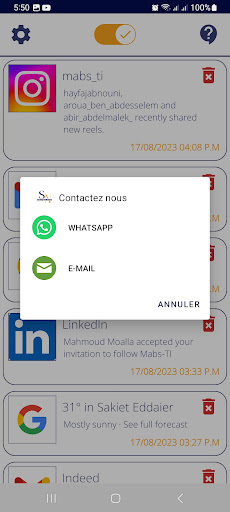 Notifications parlantes Screen 3