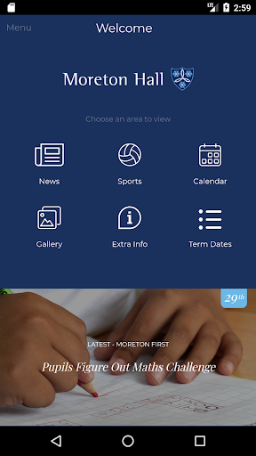 Android application Moreton Hall screenshort