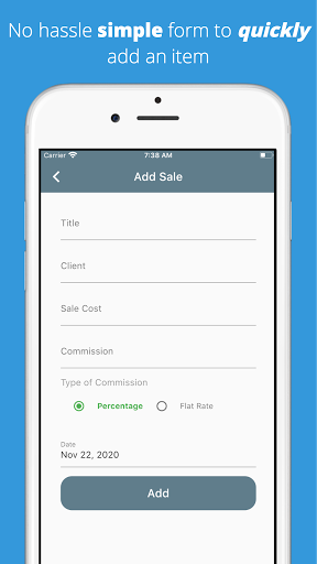 Sales Commission Tracker Screen 2
