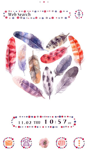 Android application Feather Heart Theme screenshort