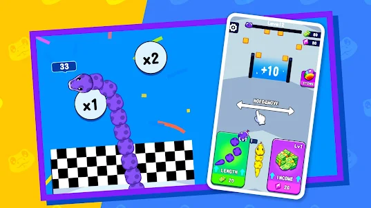 Worm Rush: Parkour Snake Game