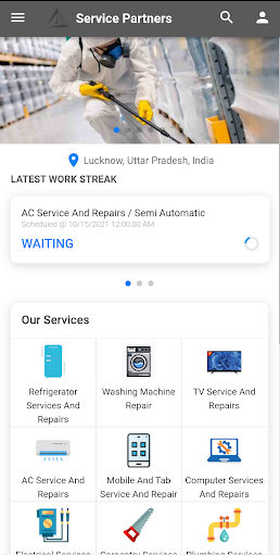 Android application Just Experts - Service Partner screenshort
