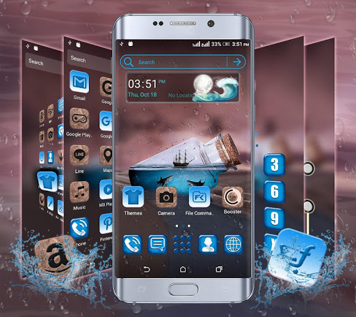 Android application Sea Bottle Launcher Theme screenshort