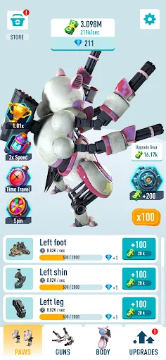 Idle Mecha robots — War arena - Screenshot 4