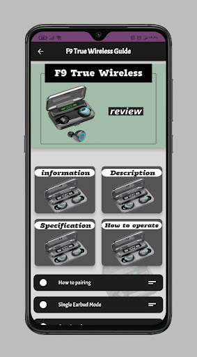 Android application F9 True Wireless Guide screenshort